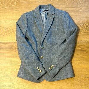 J. Crew Factory Gray Wool Schoolboy Blazer